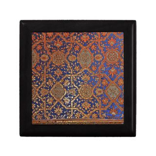 Byzantine Turkish Ottoman Gold Iznik Mosaic Tiles Keepsake Box