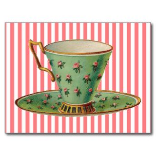 Vintage Victorian Tea Cup Post Cards