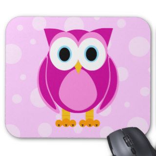 Who? Mrs. Owl Cartoon Mouse Pad