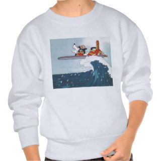 Goofy Surfing Pullover Sweatshirts