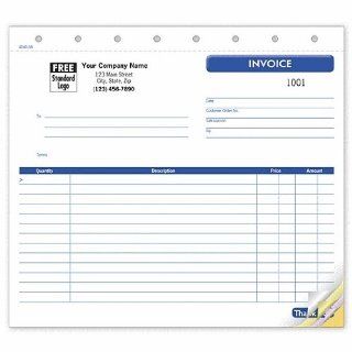 Invoice Forms for Business, Small, Lined (250)  Office Storage Supplies 