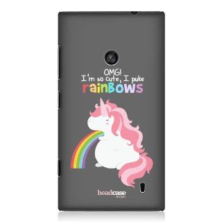 Head Case Long Unicorn Rainbow Puke Design Back Case Cover For Nokia Lumia 520 Cell Phones & Accessories