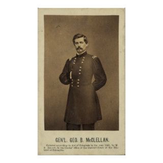 American Civil War General George B McClellan Print