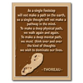 Thought provoking quote by Thoreau Post Cards