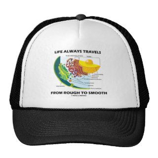 Life Always Travels Rough To Smooth Mesh Hat