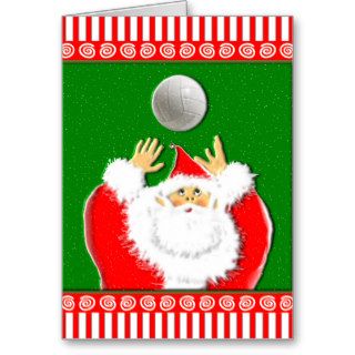 Volleyball Christmas Greetings Greeting Card