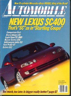 AUTOMOBILE Lexus SC400 Acura Integra GS Eagle Talon Nissan Sentra Jetta 6 1991 Entertainment Collectibles