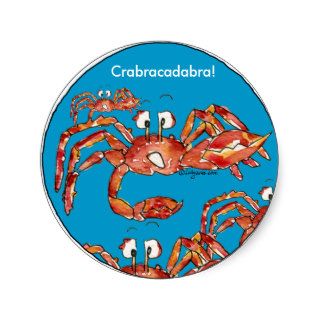 Funny Cartoon Crabs Stickers
