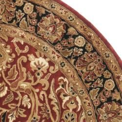 Handmade Persian Legend Rust/ Black Wool Rug (8' Round) Safavieh Round/Oval/Square