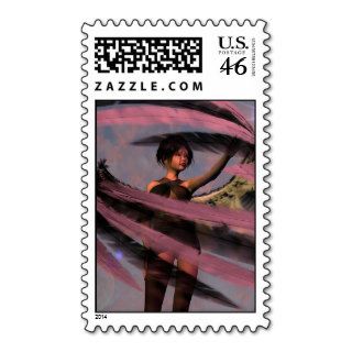 "Alone" Sexy Angel Pinup Art US Postage Stamps