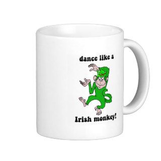Funny monkey St Patrick's Day Coffee Mugs