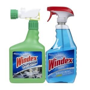 Windex 32 oz. Outdoor Hose End Cleaner Plus 26 oz. Trigger All Purpose Cleaner 649526