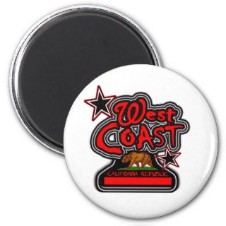 West Coast (Cali Republic)   T Shirt Magnets