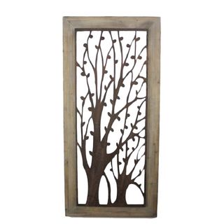 Handcrafted Tree Design Metal/ Wood Wall Plaque (China) Wall Hangings