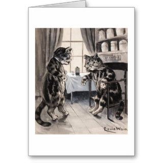 Vintage Sick Cat Get Well Card
