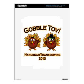 GOBBLE TOV THANKSGIVING HANUKKAH 2013 SKIN FOR iPad 3