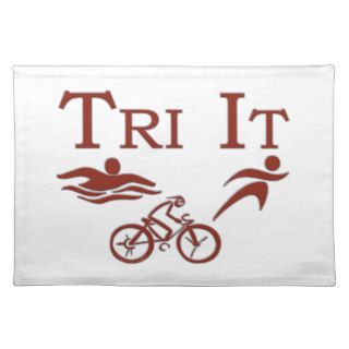 Triathlon Sport Athlete Swim Bike Run Tri It Placemat