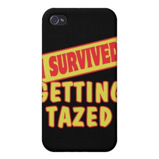 I SURVIVED GETTING TAZED iPhone 4 COVERS