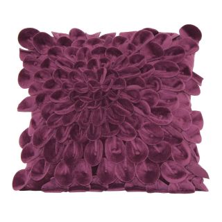 Rosette Petal Decorative Pillow, Red