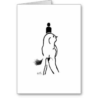 Horse & Rider doing a Side Pass Greeting Card