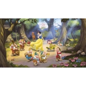 RoomMates 72 in. x 126 in. Snow White and the Seven Dwarfs Ultra Strippable Wall Mural JL1281M