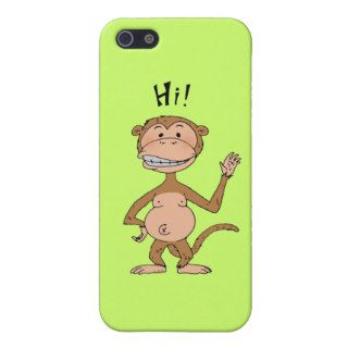 Cartoon funny monkey (Hi) iPhone 5 Cover