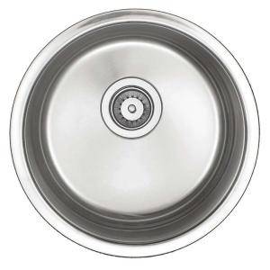 World Imports Undercounter Stainless Steel 15 1/2 in. x 15 1/2 in. Single Bowl Round Entertainment Bar/Prep Sink BF209 