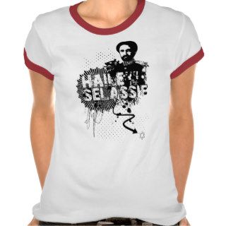 Selassie I Ringer Ladies Tshirts