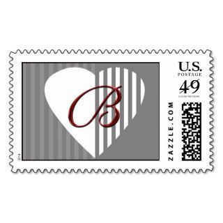 Monogram Letter B Postage Stamp