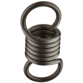 Music Wire Extension Spring, Steel, Inch, 1" OD, 0.148" Wire Size, 3.5" Free Length, 4.55" Extended Length, 107.57 lbs Load Capacity, 92.9 lbs/in Spring Rate (Pack of 10)