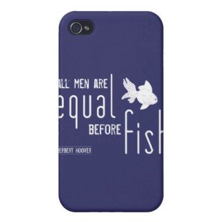 All men are equal before fish (all colors) iPhone 4/4S case