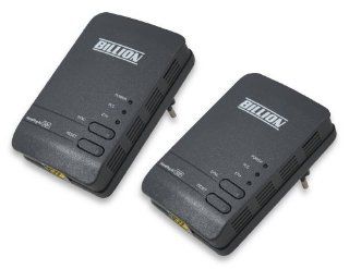 Billion BiPAC P108 PowerLine 500Mbps Homeplug AV Wall Plug Gigabit Ethernet Adaptor Starter Kit (Black) Computers & Accessories