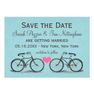 Vintage Bicycle Save the Date Wedding Cards