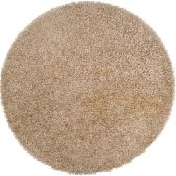 Hand woven Gold Adroit Soft Shag (6' Round) Round/Oval/Square