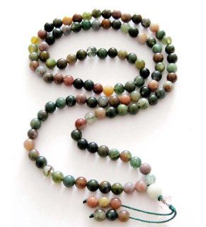 6mm 108 Multiple Color Stone Beads Buddhist Prayer Rosary Mala Necklace Jewelry