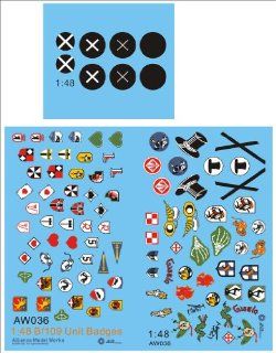 Alliance Model Works 148 Bf109 Unit Badges Decal Set #AW036 Toys & Games