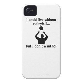 I Could Live Without Volleyball iPhone 4 Case Mate Cases