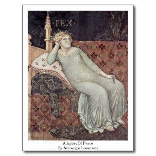 Allegory Of Peace By Ambrogio Lorenzetti Postcards