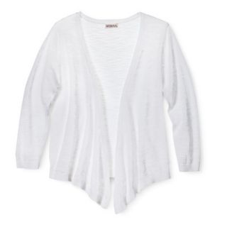 Merona Womens Shadow Stripe Open Layering Cardigan   Fresh White   L
