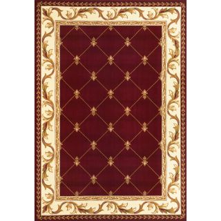 Domani Elegance Red Fleur de lis Rug (77 X 1010)