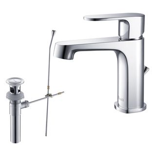 Rivuss Chrome Lead free Solid Brass Single lever Bathroom Faucet And Pull Out Drain