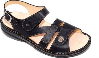 Womens Finn Comfort Gomera Soft   Black Leather Sandals