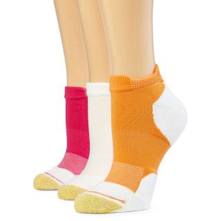 Gold Toe GoldToe 3 pk. Athletic No Show Socks, Orange/White/Pink, Womens