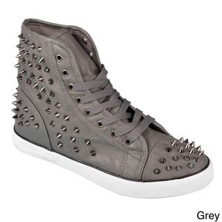 Journee Collection Women's 'Punk' Studded High Top Lace up Sneakers Journee Collection Sneakers