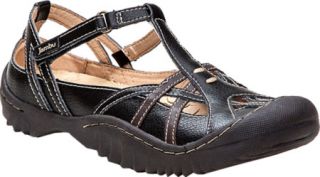 Womens Jambu Dune   Black Earth Tumbled Leather Walking Shoes