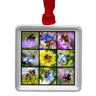 Multiple bees and bumblebees ornament
