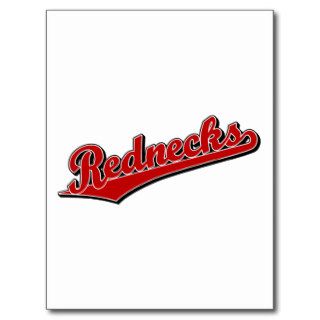Rednecks script logo in Red Postcards
