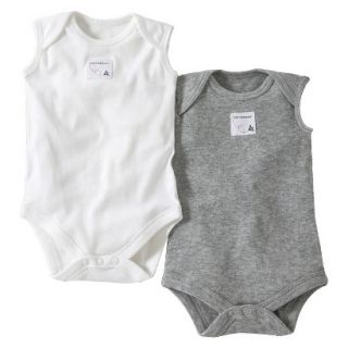 Burts Bees Baby Newborn Neutral 2 Pack Sleeveless Bodysuit   Grey 0 3 M