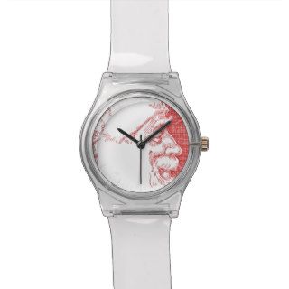 Santa Profile Crosshatch Style Watch