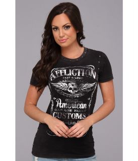 Affliction Lynchburg S/S Baby Tee Womens T Shirt (Black)